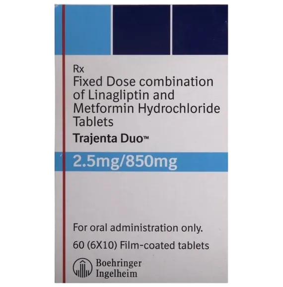 trajenta duo 2.5/850mg tablet 10's